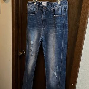 Parker Smith womens jeans Size 12 New without tags, distressed w/ twisted ankle